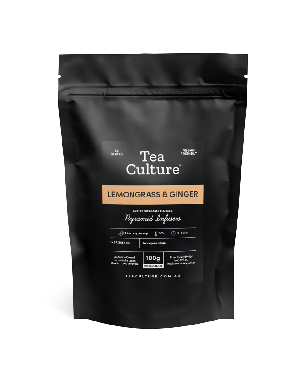 Tea Culture™ 50 Lemongrass & Ginger Pyramid Infuser