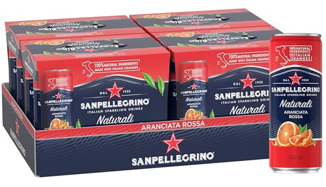 San Pellegrino Aranciata Rossa Can, 24 x 330ml (Slim Can)